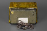 Swirled Catalin &rsquo;Vertical Grill&rsquo; Motorola 52 Radio - Green + Yellow